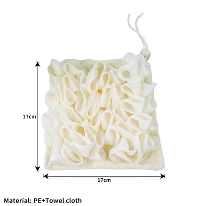 Bucha de Banho 2-em-1 com Porta-Sabonete – Esfoliação e Limpeza Profunda