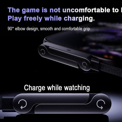 cabo de carregamento rapido com suporte – Potencia de 240W e Design 2-em-1 para