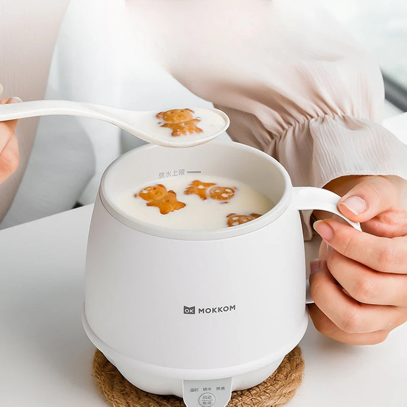 Copo de Aquecimento Elétrico Multifuncional 1L – Chaleira Portátil para Escritório e Casa