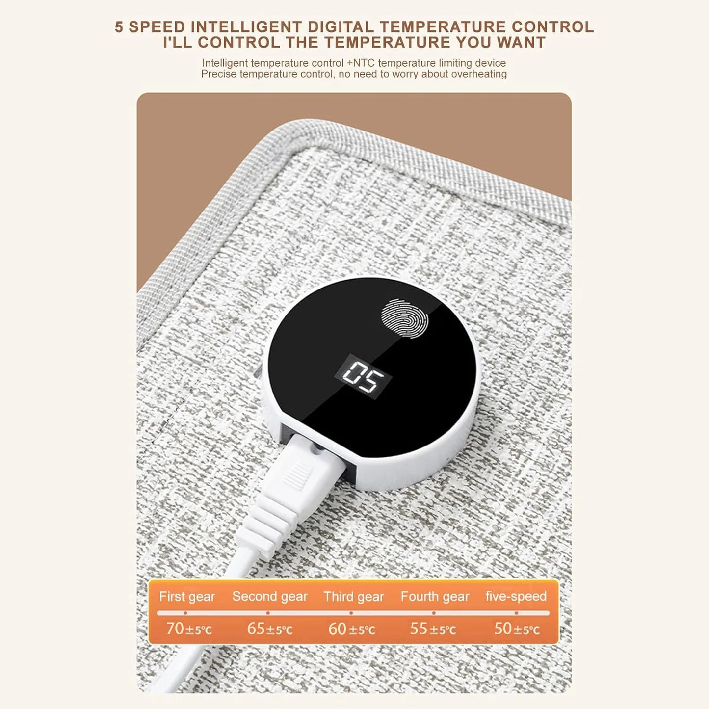 Aquecedor de Pernas Dobrável Pro ❄️ – Painel Elétrico Silencioso com Termostato e Temporizador