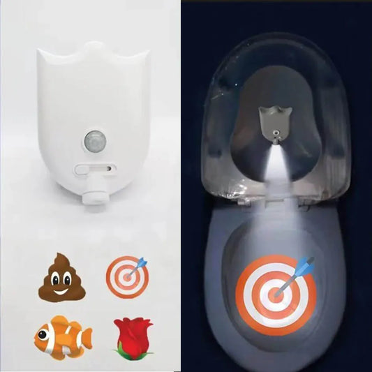 Projetor LED para Sanita com Sensor de Movimento 🚽 – Luz Noturna Criativa e Automática SCOFUT