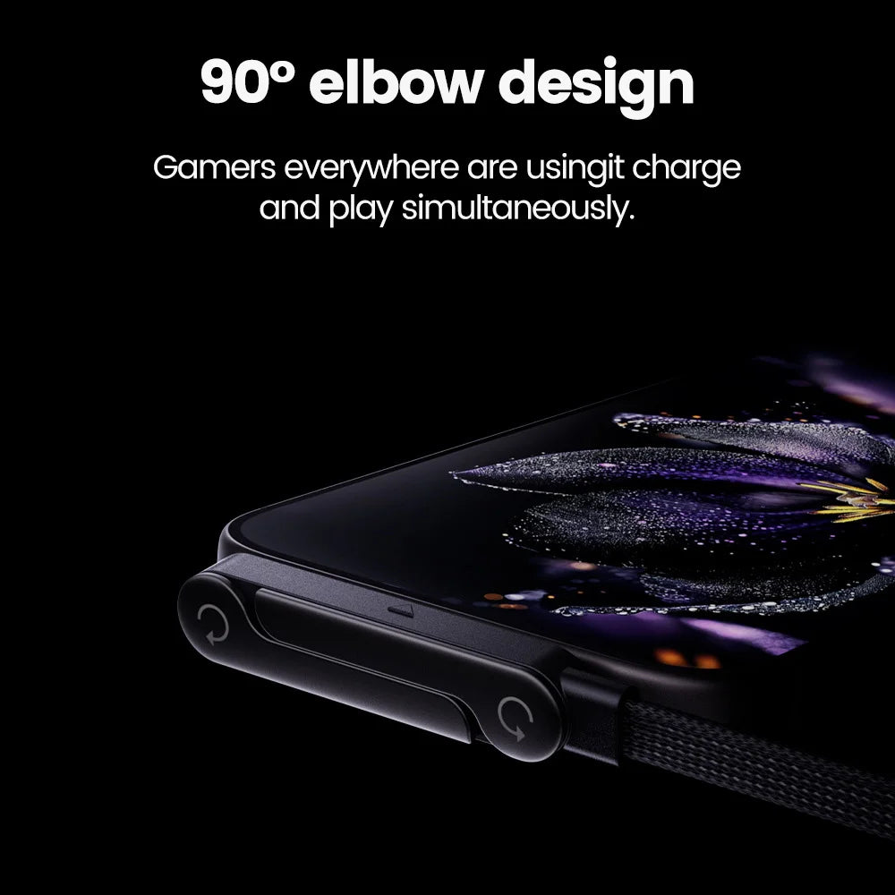 Cabo USB-C 2-em-1 Premium – Suporte Dobrável de Mesa, Carregamento Rápido 240W