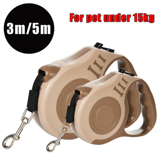 Trela Retrátil Holapet 3M/5M 🐾 – Nylon Flexível, Botão de Travão e Sistema Quick Release