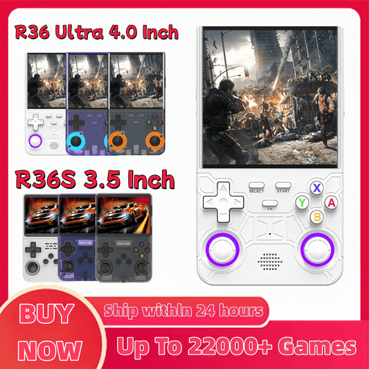 console portatil retro r36s - 20000 Jogos Incluídos com Tela IPS de Alta Resoluç – R36PRO Gray 64GB